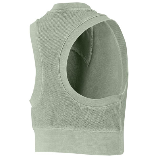 Nike Γυναικεία αμάνικη μπλούζα crop top French terry